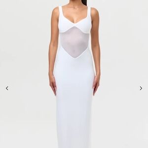 NWOT Naked Wardrobe Elegant White Maxi Dress